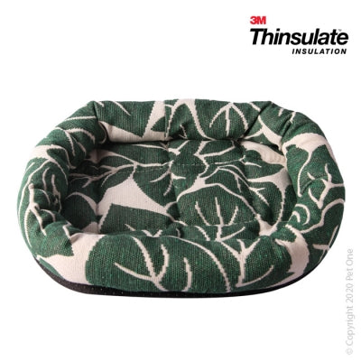 Pet One Bed Small Animal Lounger 40x30cm Tropical Leaf
