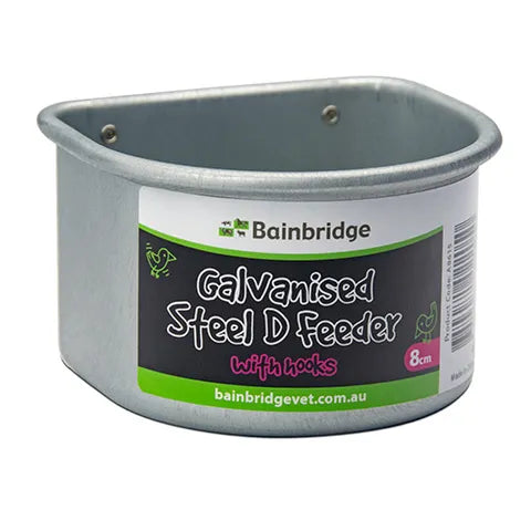 Bainbridge D Feeder With Hooks Galvanised - 8cm