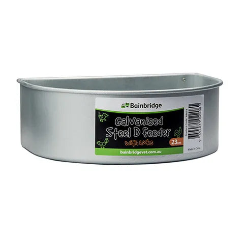 Bainbridge D Feeder With Hooks Galvanised - 23cm