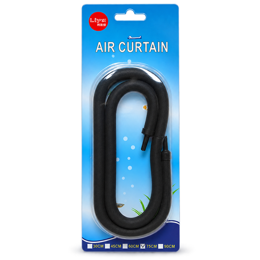 Petworx 105cm flexible porous rubber aquarium air curtain diffuser for creating fine bubble displays in fish tanks.