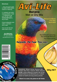 Avi-life Lori - Banana Wet Or Dry Mix 500g