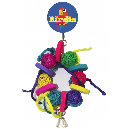 Birds 6 Wicker Balls & Bell