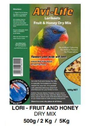Avi-life Lori - Fruit & Honey Dry 2kg