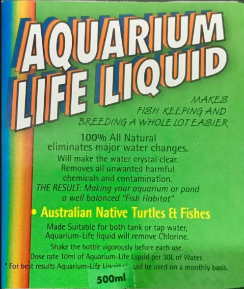 Aquarium Life Liquid Australian Native Turtles & Fishes 500ml