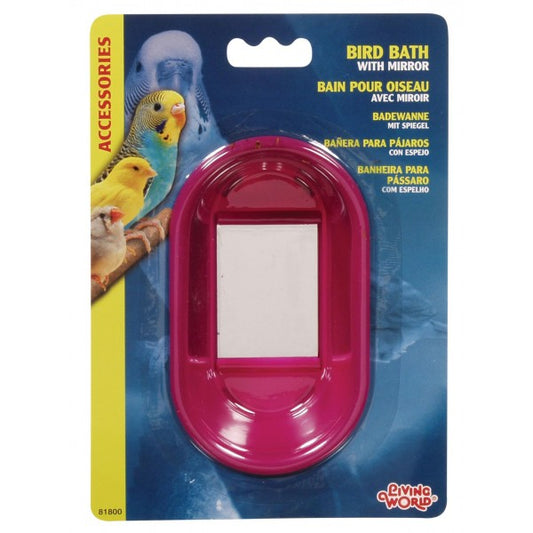 Living World Bird Bath With Mirror