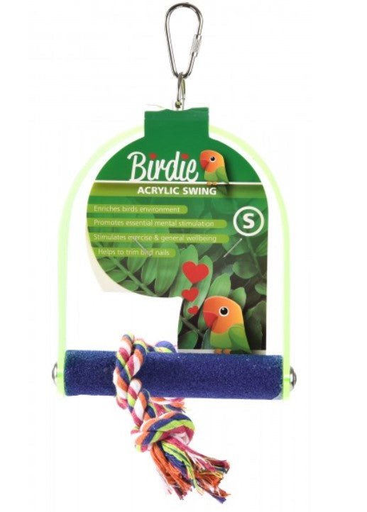 Birdie Cement Swing W/acrylic Frame Small