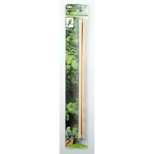 Penn Plax Wooden Bird Perches 2 Pack 40.5cm