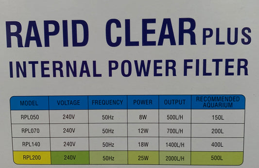 Rapid Clear Plus 2000 L/h