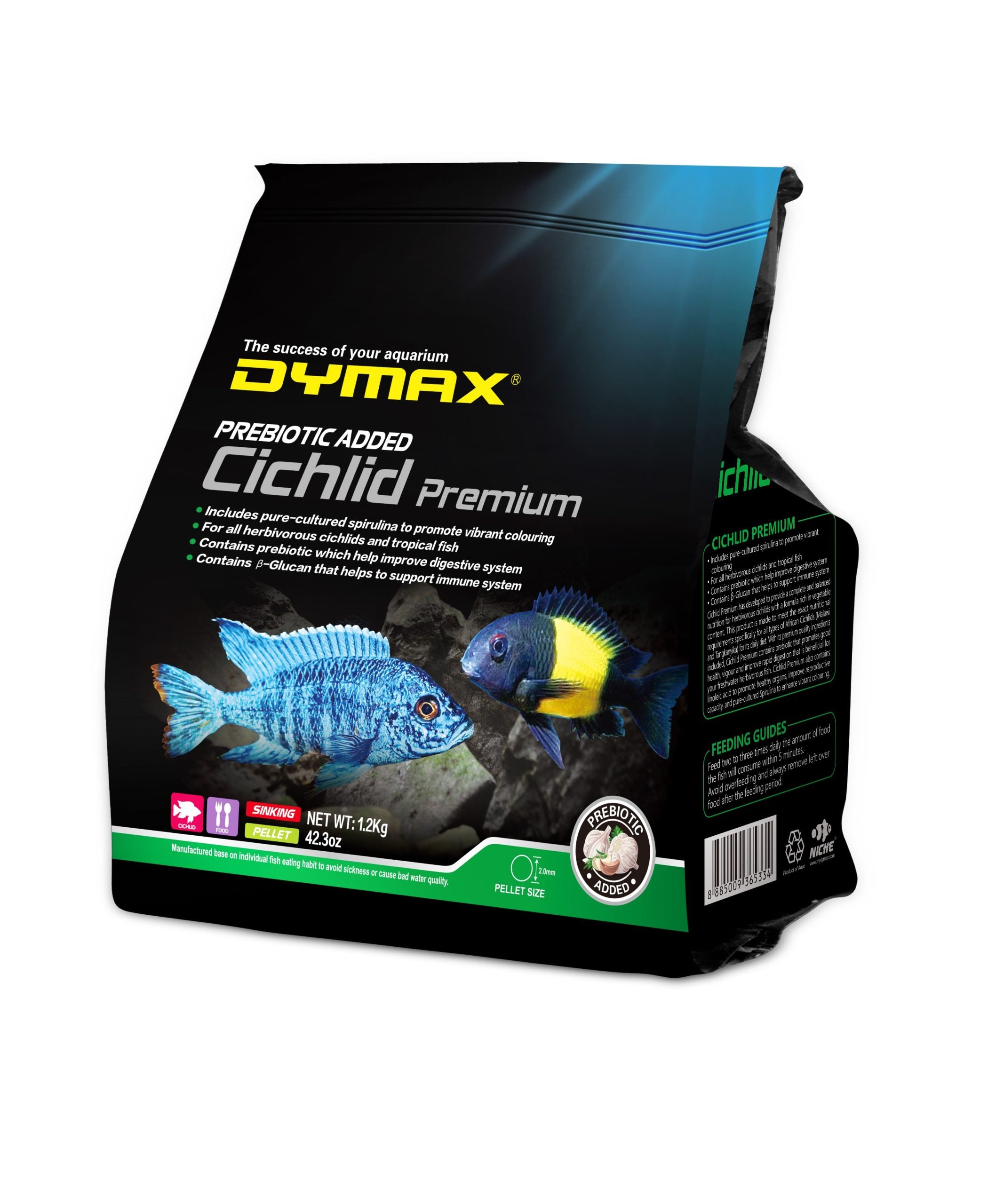 Dymax Cichlid Premium 180g Sinking Pellets