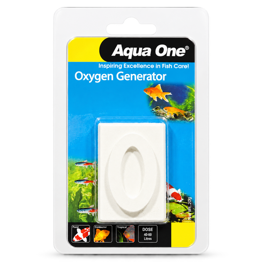 Aqua One O2 Plus Oxygen Generator Block 20g aquarium oxygen supplement for coldwater and tropical freshwater fish tanks.