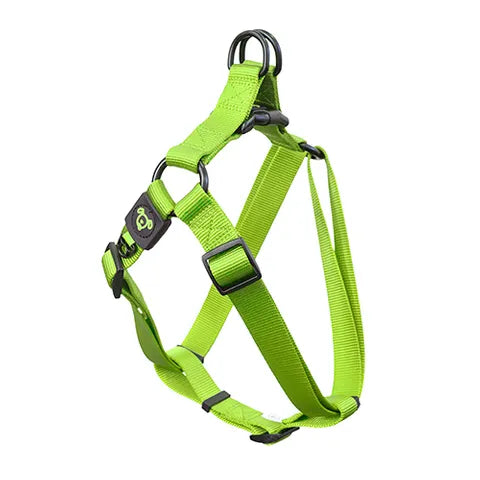Bainbridge Nylon Step In Harness W Logo Med Green