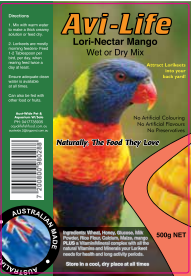 Avi-life Lori - Nectar Mango Wet Or Dry Mix 500g