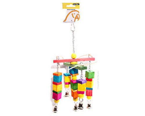 Bird Toy Leather Rope Coloured