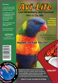 Avi-life Lori - Strawberry & Coconut Wet Or Dry Mix 500g