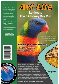 Avi-life Lori - Fruit & Honey Dry Mix 500g