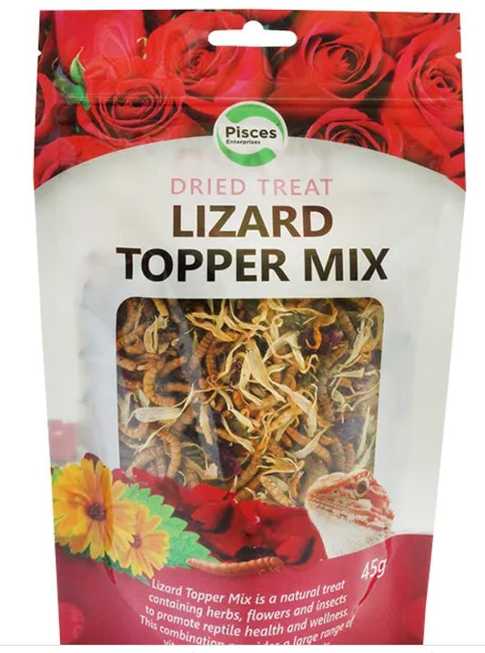 Pisces Dried Treat - Lizard Topper Mix 45g