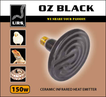 Oz Black Ceramic Globe 150w