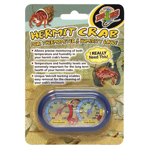 Hermit Crab Dual Thermometer/humidity