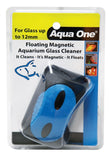 Aqua One Floating Magnetic Aquarium Glass Cleaner for Glass up to 12mm