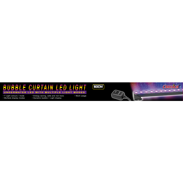 Classica Bubble Curtain Underwater LED Aquarium Light 60cm