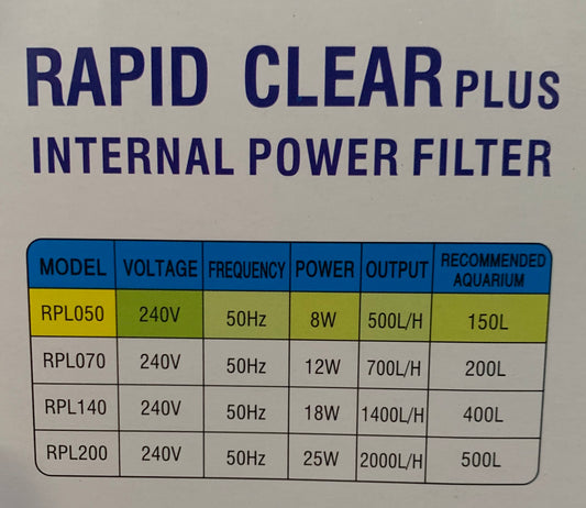 Rapid Clear Plus 500 L/hr
