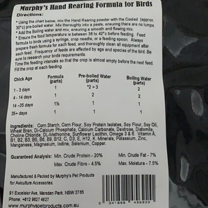 Murphy's Hand Rearing Formula 2kg